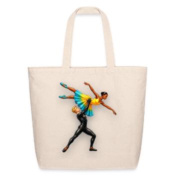 Rainbow Lift Dance Duo - Eco-Friendly Cotton Tote - natural - Front