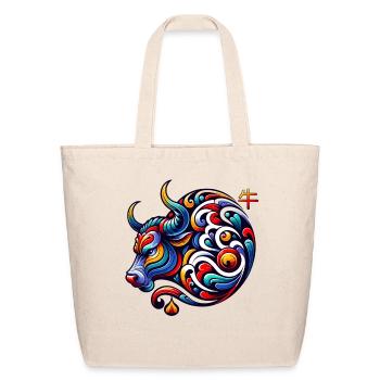Chinese Zodiac Ox Astrological Sign Elegant - Eco-Friendly Cotton Tote - natural - Front