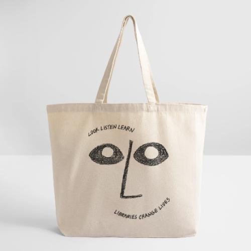 Vintage ALA: Libraries Change Lives Face - Eco-Friendly Cotton Tote