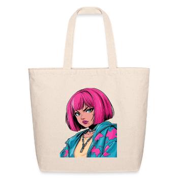 Anime Woman - Eco-Friendly Cotton Tote - natural - Front