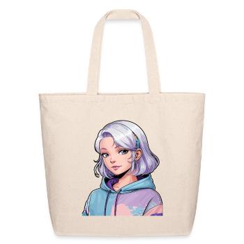 Anime Woman - Eco-Friendly Cotton Tote - natural - Front