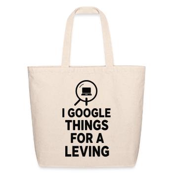 ​I Search Things for a Living - Eco-Friendly Cotton Tote - natural - Front