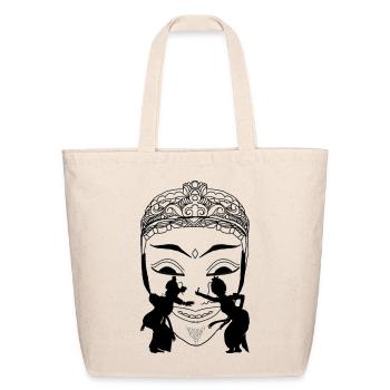 Buddha Smile with Two Mice - Eco-Friendly Cotton Tote - natural - Front