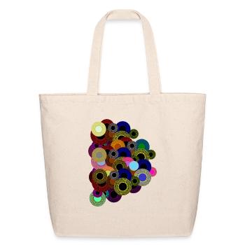 abstract circles - Eco-Friendly Cotton Tote - natural - Front