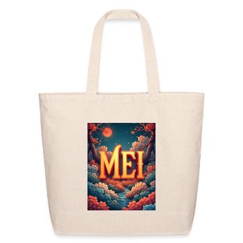 MEI Neon Forest Sunset - Eco-Friendly Cotton Tote - natural - Front
