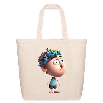 Boy - Eco-Friendly Cotton Tote - natural - Front