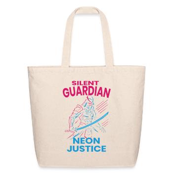 Silent Guardian Neon Justice - Eco-Friendly Cotton Tote - natural - Front