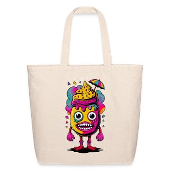 Frosted Lemon Mascot - Eco-Friendly Cotton Tote - natural - Front