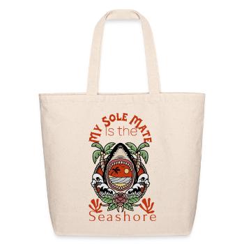 My Sole Mate Is the Seashore - Eco-Friendly Cotton Tote - natural - Front
