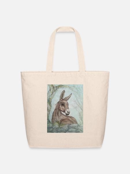 Country Donkey - Eco-Friendly Cotton Tote - natural