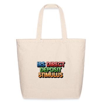 Direct Deposit Stimulus Pop Art - Eco-Friendly Cotton Tote - natural - Front