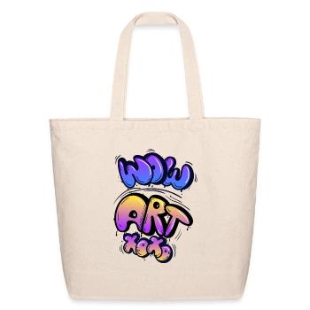 "Bold vibes only — WOW ART XOXO - Eco-Friendly Cotton Tote - natural - Front