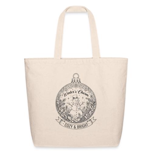 Festive Snowman T-Shirt - Eco-Friendly Cotton Tote