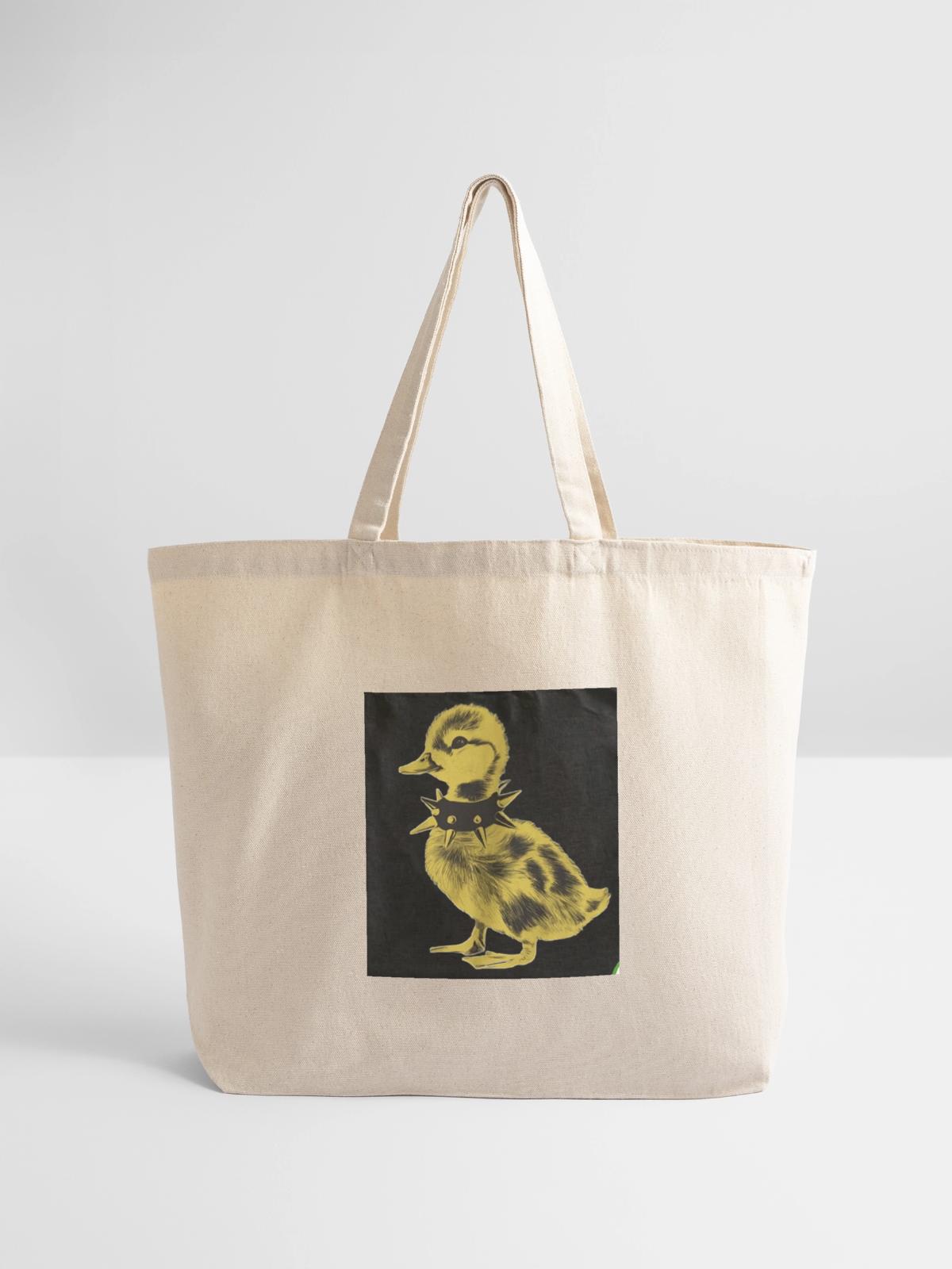 Punk Duck - Eco-Friendly Cotton Tote - natural - Front