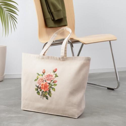 Pink Roses - Eco-Friendly Cotton Tote