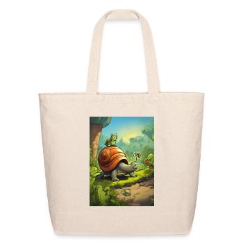 a CARTOON IMAGE OF A TERRIFIED - Eco-Friendly Cotton Tote - natural - Front
