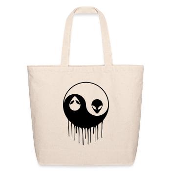 Alien Yin Yang - Eco-Friendly Cotton Tote - natural - Front