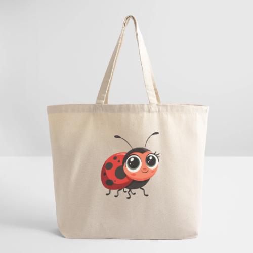 Cute Cartoon Ladybug Full of Joy - Eco-Friendly Cotton Tote
