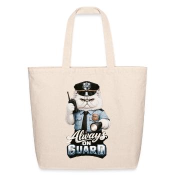 Always On Guard - Persian Security Cat - Eco-Friendly Cotton Tote - natural - Front