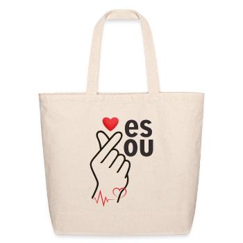Love Signal : Love Messages from the Heart - Eco-Friendly Cotton Tote - natural - Front