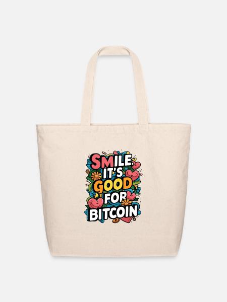 bitcoin - Eco-Friendly Cotton Tote - natural
