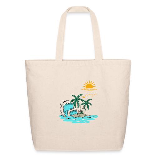 Retro Sunset Graphics - Eco-Friendly Cotton Tote