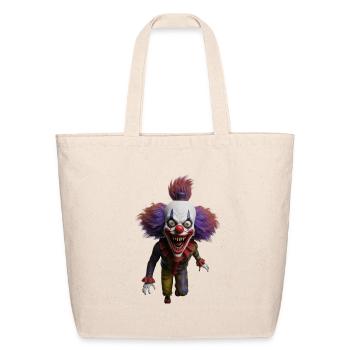 Terrifying Circus Clown - Nightmare Fuel - Eco-Friendly Cotton Tote - natural - Front