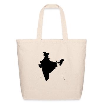 India map - Eco-Friendly Cotton Tote - natural - Front