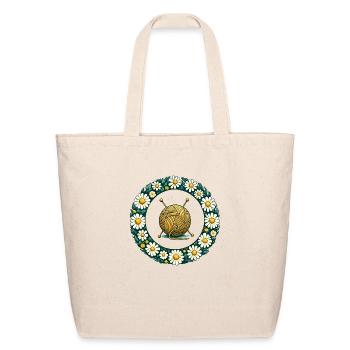 Ball of Yarn - Eco-Friendly Cotton Tote - natural - Front