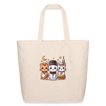 Religious Cat - Eco-Friendly Cotton Tote - natural - Front