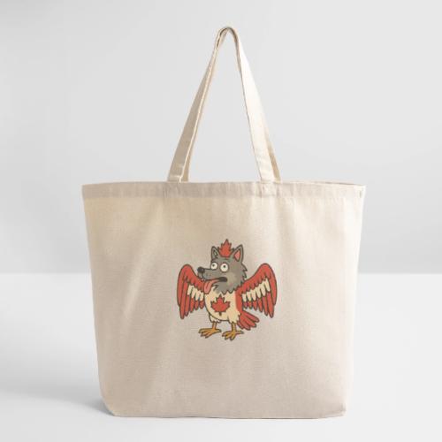 Maple-Mad Wolfbird – Quirky Canadian Creature - Eco-Friendly Cotton Tote