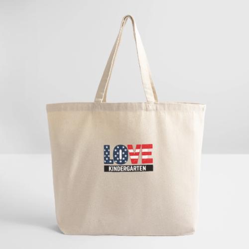 Love Kindergarten Patriotic Graduation - Eco-Friendly Cotton Tote