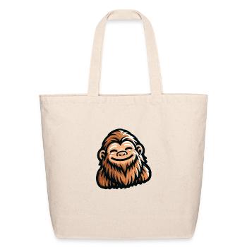Happy Sasquatch Bigfoot - Eco-Friendly Cotton Tote - natural - Front