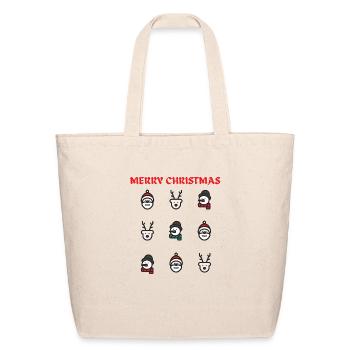 Christmas Occasion T Shirt - Eco-Friendly Cotton Tote - natural - Front