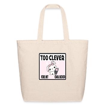 Too Clever - Eco-Friendly Cotton Tote - natural - Front