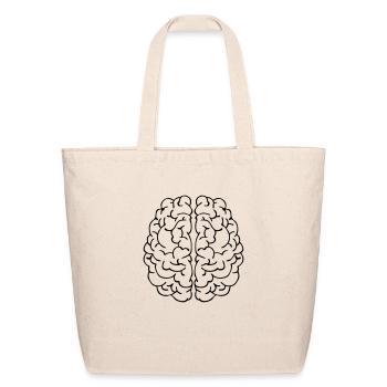 brain - Eco-Friendly Cotton Tote - natural - Front