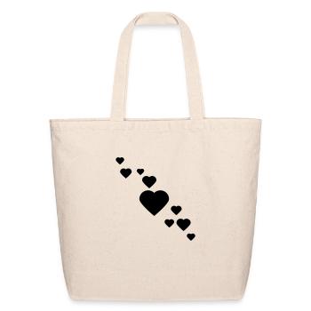 hearts love heart - Eco-Friendly Cotton Tote - natural - Front