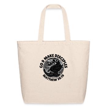 Go & Make Disciples – Matthew 28:19 - Eco-Friendly Cotton Tote - natural - Front