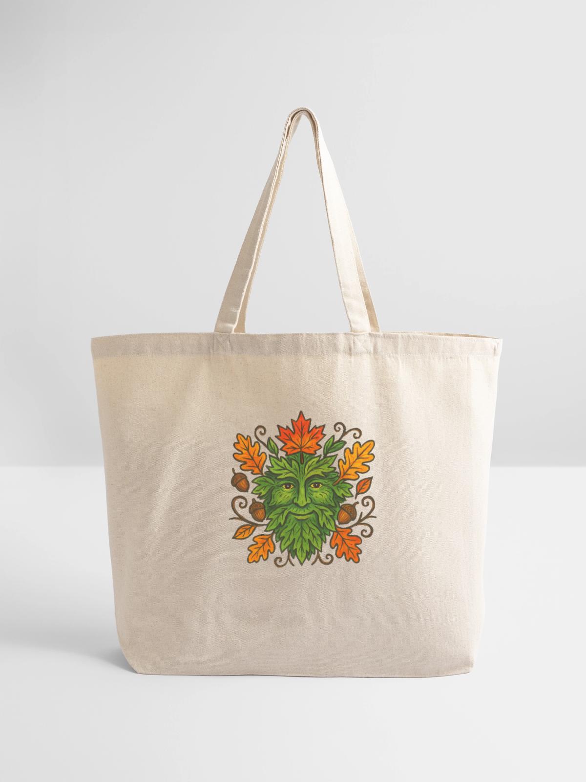 Autumn Greenman - Eco-Friendly Cotton Tote - natural - Front