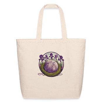 Ball of Yarn - Eco-Friendly Cotton Tote - natural - Front
