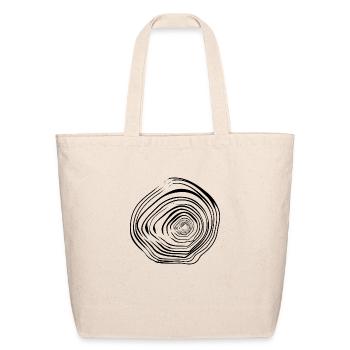 Tree Ring Growth – Minimal Nature Symbol - Eco-Friendly Cotton Tote - natural - Front