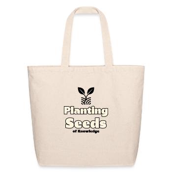 Planting Seeds of Knowledge - Eco-Friendly Cotton Tote - natural - Front