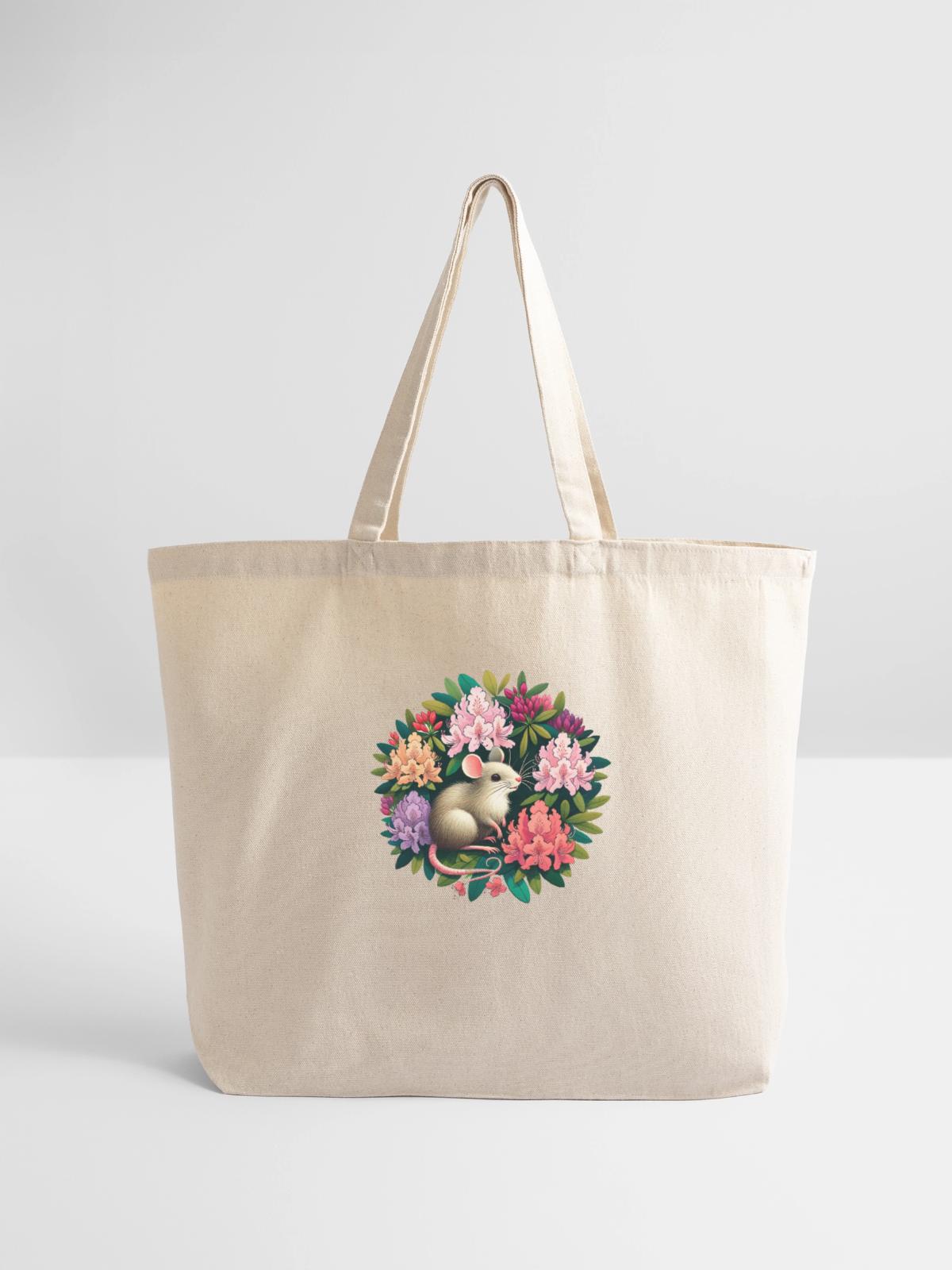 Mouse - Eco-Friendly Cotton Tote - natural - Front
