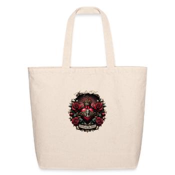 Heart in rose ornament - Eco-Friendly Cotton Tote - natural - Front