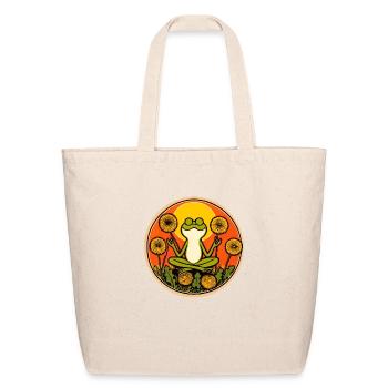 Zen Frog - Eco-Friendly Cotton Tote - natural - Front