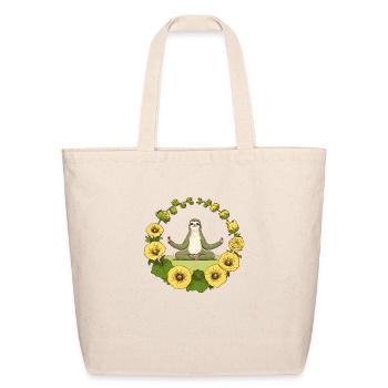 Zen Sloth - Eco-Friendly Cotton Tote - natural - Front