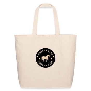 Horse Lover Design - Eco-Friendly Cotton Tote - natural - Front
