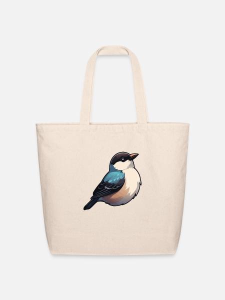 Vintage Bird Icon - Eco-Friendly Cotton Tote - natural