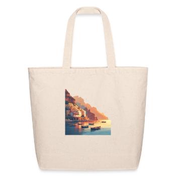 Tranquil Evening in Amalfi - Eco-Friendly Cotton Tote - natural - Front