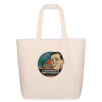 Vintage Satisfied Albuquerque Tourist - Eco-Friendly Cotton Tote - natural - Front
